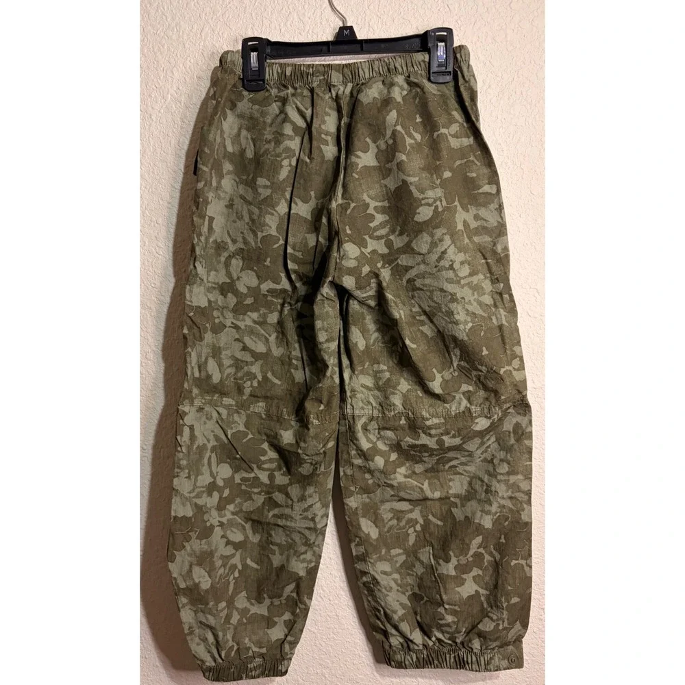 Gap Kids Green Camo Woven Parachute Pants Cargo Joggers Size L 10